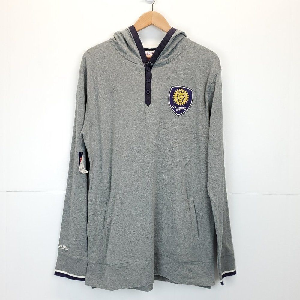 Mitchell & Ness Orlando City SC Long Sleeve Hooded Shirt